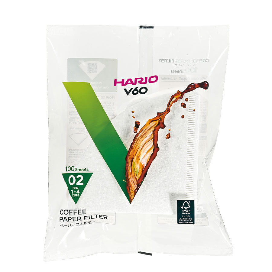 Hario V60 Papierfilter 02 – Weiß (100 Stück)